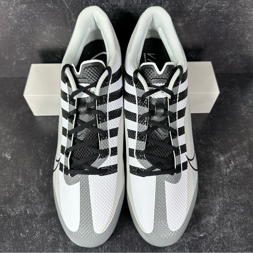 VAPOR EDGE SPEED 360 PHOTON DUST MENS FOOTBALL CLEATS SIZE 14 WHITE GRAY BLACK - Picture 2 of 10